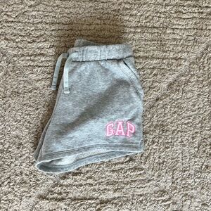 GAP Kids Light Gray Shorts with Pink Logo
